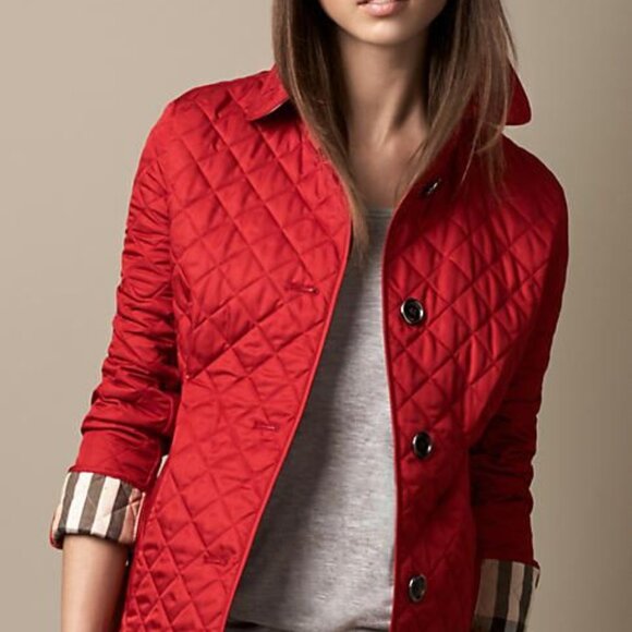 NWT Burberry Lightweight quilted jacket RED - Picture 5 of 5